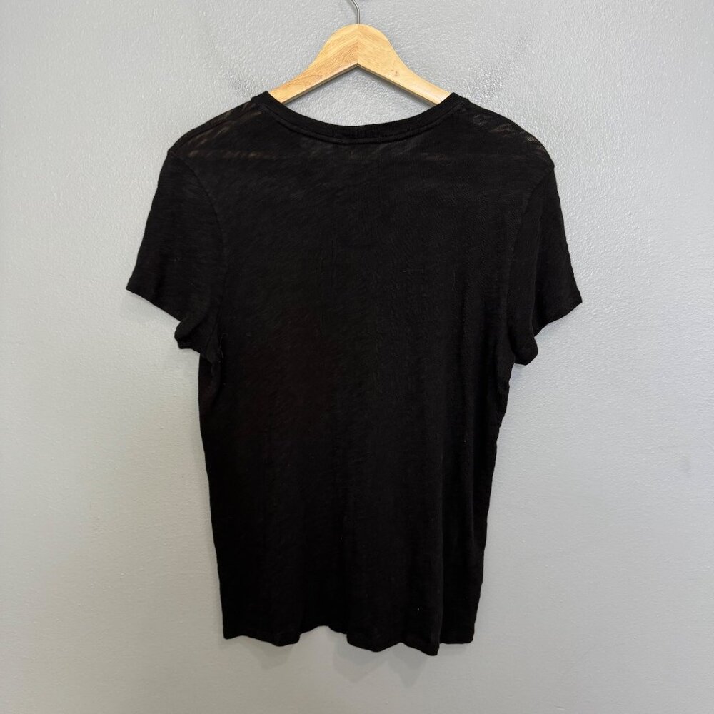 ATM ANTHONY THOMAS MELILLO slub jersey schoolboy crew neck tee in black size L - Picture 9 of 9